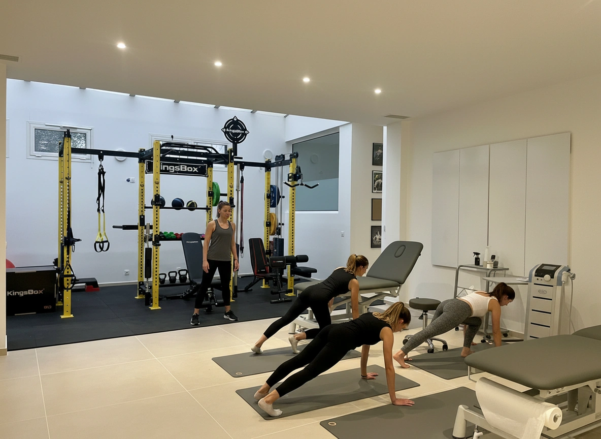Cours de Pilates en groupe avec instructrice au cabinet PhysioZone Marseille 13013